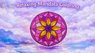 Pink, Yellow & Orange Mandala Coloring🌸✨ | Relaxing Geometric Mandala #coloring #mandala #satisfying
