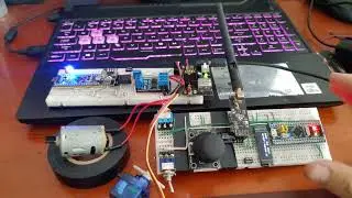 STM32 + nRF24L01 Controller Testing Using an Oled display, Servo, Joystick, PWM, On/off led,...