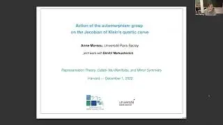Anne Moreau | Action of the automorphism group on the Jacobian of Klein&rsquo;s quartic curve