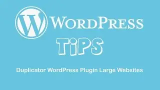 Duplicator WordPress Plugin Large Websites