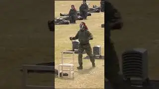 Korean female soldiers subdue multiple enemies. 김건희 여사와 윤석열 대통령 참관.제74주년 국군의날.