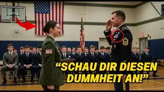 Girl mocked for old jacket, but when General recognized the badge, everything changed