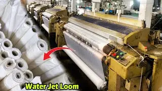 How To Weave Fabric By Water Jet Loom Machine | High Speed Weaving Machine