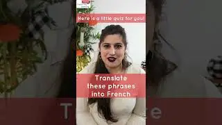 FRENCH Translation challenge