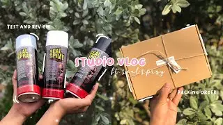 Unboxing seal spray product 🍃 + Packing shopee order ♡| studio vlog 33♡