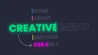 CSS Creative Menu Hover Text Animation Effects