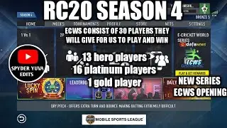 RC20 SEASON 4 | NEWS SERIES ECWS | OPENING GUYS | @SPYDER YUVA EDITS...😎😎😎😍