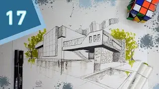 إزاى أعمل رسم منظور من نقطتين بطريقة سهلة ؟؟ #إسكتش_عالسحور (حلقة 17 )
