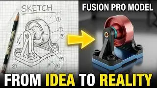 Designing a Complete Belt Roller Support in Autodesk Fusion