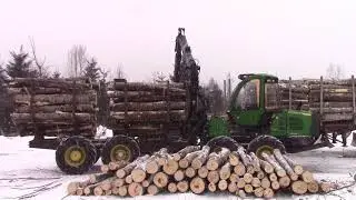 2012 John Deere 1210E Double Bunk 8 Wheel Forwarder