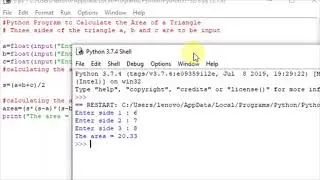 Python Program to Calculate the Area of a Triangle