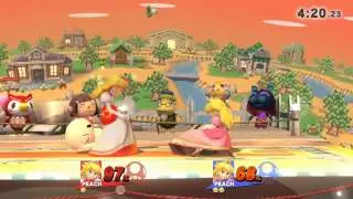 【SSB4】Peach Highlight Combo Video by 「EOE」