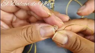 ROSARIO ELABORADO CON CRISTAL E HILO DORADO