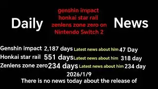 Daily genshin impact honkai star rail zenlens zone zero on Nintendo Switch 2 - 44day