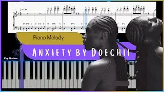Doechii - Anxiety | Easy Piano Melody Tutorial for Beginners
