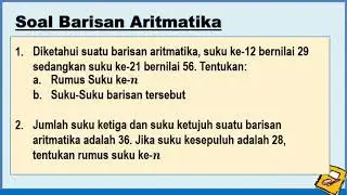 Soal Barisan Aritmatika | Rumus suku ke-n