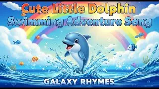 Little Cute Dolphin Swimming Adventure Song 🐬 | Cute Kids Poem & Rhyme | GALAXY RHYMES