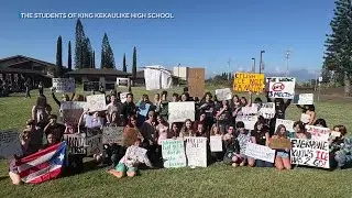 High schoolers on Maui join nationwide anti-ICE protest