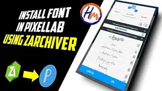 How to install font style on pixellab using ZArchiver. #pixellab #ZArachiver #androidphone #pixellab