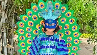 My handmade take on the majestic peacock mask #diymask #craftideas #tutorial 