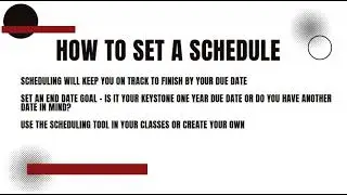 How To Set A Schedule at The Keystone School