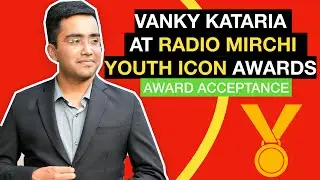 Receiving the Radio Mirchi Youth Icon Award, Nashik, 2019