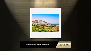 Ostuni Italy Travel Poster Wall Art | Ostuni White Town Home Decor | Ostuni Madonna Della Grata C...