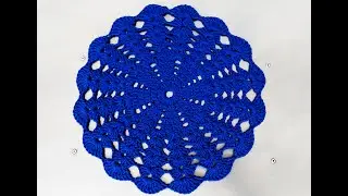 Sousplat azul eléctrico ( blue crochet doily ) - Aprendamos crochet