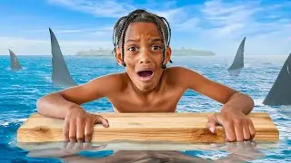 KYRIE WENT SWIMMING IN THE OCEAN WITH SHARKS | The Prince Family Clubhouse