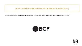 M&A Club Webinaire : Webinaire : Les clauses d'indexation de prix (