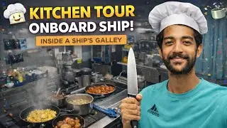 Экскурсия по корабельной кухне и обеденной зоне 🍽️🚢 | Как едят члены экипажа в море 😳