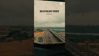 Train Passing Over Malir Railway Bridge 🌉 #railways #pakistan #karachi