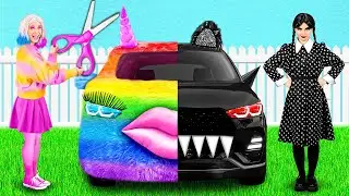 Радужная машина vs Черная машина Челлендж | Смешные Cитуации от Parara Best