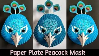Peacock Mask Craft. Paper Plate Peacock Craft. Peacock Costume. Bird Mask. #paperCraft #peacockmask