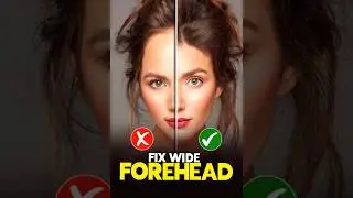 How to Fix  Big Wide Forehead in Photoshop #shorts