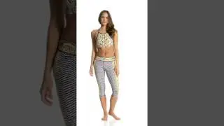 Trina Turk Women's Geo Engineer Sports Bra Top | SwimOutlet.com