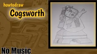 how to draw Cogsworth | Easy Clock drawing for kids