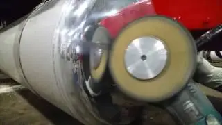Remove scratch on aluminum  fuel tank
