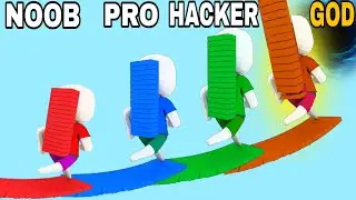 NOOB VS PRO VS HACKER VS GOD in Bridge Race