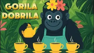 Gorila Dobrila zove na čajanku! ☕🦍🎵 | Dečija pesma | Vesele Zverke #pesmezadecu #decijepesme