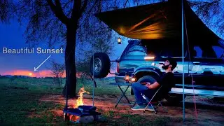 Solo Day Camping in a 4Runner - Campfire & Solitude Ep-1 (Relaxing, tarp & sunset)