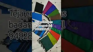 Mangalagiri hand loon pattu sarees with silver smalland big board with self blouse