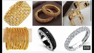 Latest Gold Bangles // Elegant Gold Kara Designs // Bangles design with stones