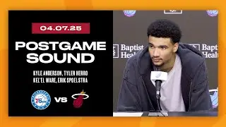 Kyle Anderson, Tyler Herro, Kel'el Ware, Erik Spoelstra | Postgame Interview | April 7, 2025