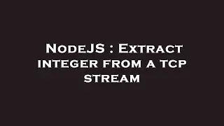 NodeJS : Extract integer from a tcp stream