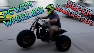 Suzuki 250cc 2 Stroke Swapped Honda ATC Trike.
