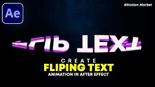 Make Flip Text Animation In after effect I Tutorial