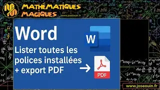 Word : Lister toutes les polices install&eacute;es + export PDF