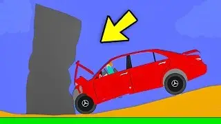 МЕРСЕДЕС ПРОТИВ ОГРОМНОГО КАМНЯ! САМАЯ БЕЗУМНАЯ АВАРИЯ! СИМУЛЯТОР РАЗРУШЕНИЯ МАШИН В Algodoo