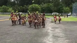 The traditional Welcome dance of Manus tribe, Papua New Guinea